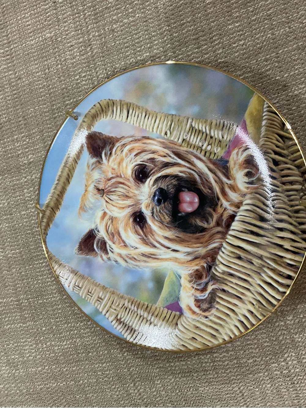 Limited Edition The Danbury Mint Yorkshire Terrier Dog Plate
